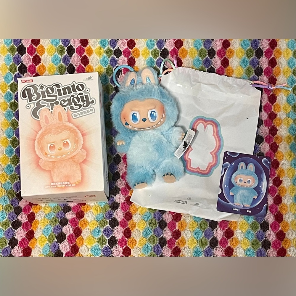 POPMART Labubu the Monsters Big Into Energy Blue Hope. New